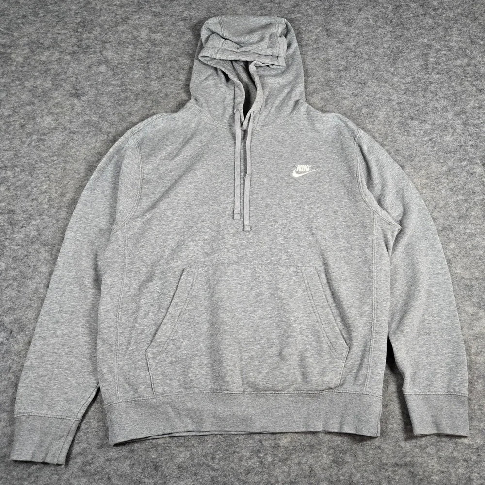 Nike Mens Grey Sportswear Club Fleece Pullover Hoodie S